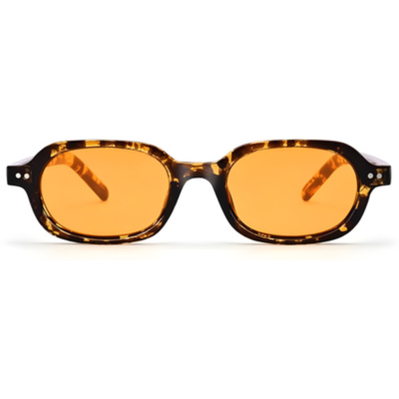 Tortoise & Brown Rectangle Sunglasses For Mens Womens Classic Retro Vintage - Picture 5 of 5